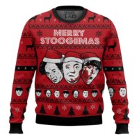Hooktab Merry Stoogemas 3 Stooges Ugly Christmas Sweater
