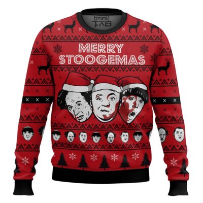 Merry Stoogemas 3 Stooges Ugly Christmas Sweater