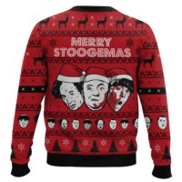 Hooktab Merry Stoogemas 3 Stooges Ugly Christmas Sweater
