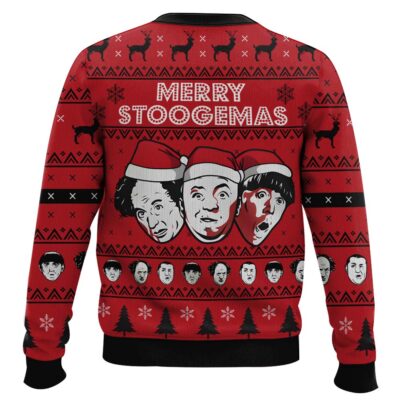 Hooktab Merry Stoogemas 3 Stooges Ugly Christmas Sweater