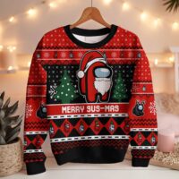 Hooktab Merry Sus-Mas Among Us Ugly Christmas Sweater
