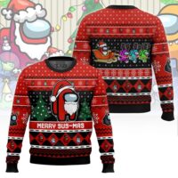 Hooktab Merry Sus-Mas Among Us Ugly Christmas Sweater