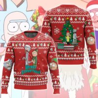 Hooktab Merry Swiftmas Rick And Morty Ugly Christmas Sweater