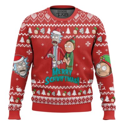Merry Swiftmas Rick And Morty Ugly Christmas Sweater