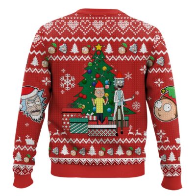 Hooktab Merry Swiftmas Rick And Morty Ugly Christmas Sweater