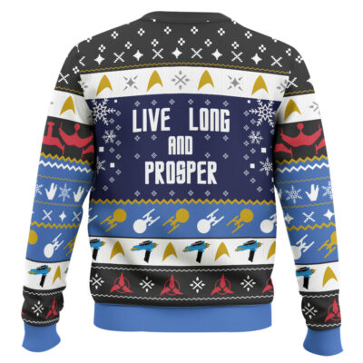 Hooktab Merry Trekmas Star Trek Ugly Christmas Sweater
