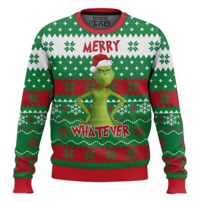 Merry Whatever The Grinch Ugly Christmas Sweater