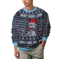 Hooktab Merry Wubba Lubba Rick And Morty Ugly Christmas Sweater