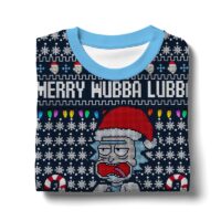 Hooktab Merry Wubba Lubba Rick And Morty Ugly Christmas Sweater