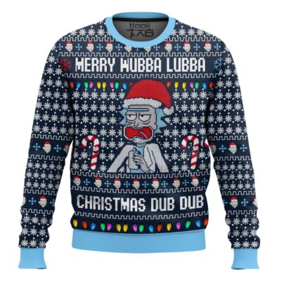 Merry Wubba Lubba Rick And Morty Ugly Christmas Sweater