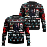Hooktab Merry Xmas Chibi Star Wars Ugly Christmas Sweater