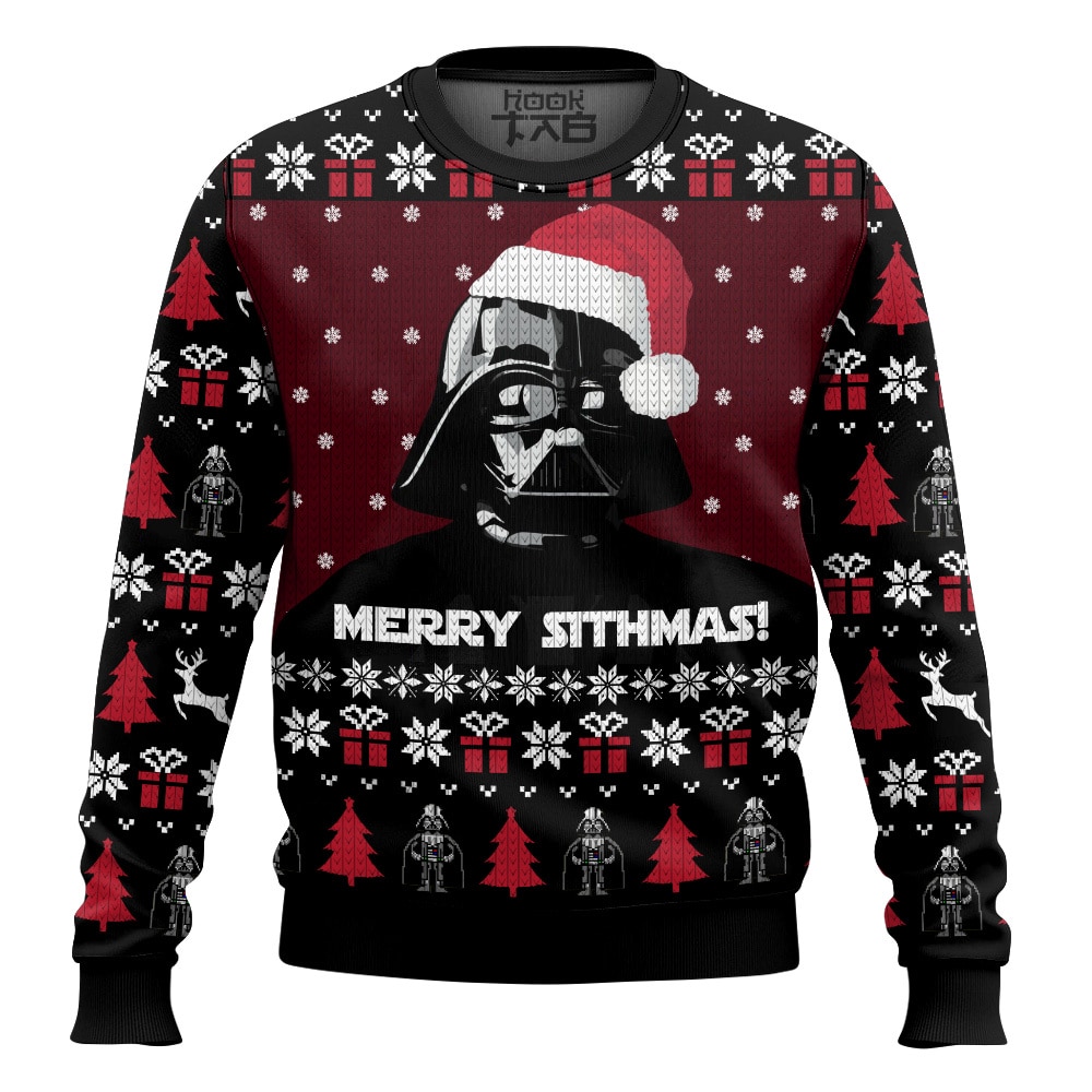 Hooktab Merry Xmas Darth Vader Star Wars Ugly Christmas Sweater Hooktab Merry Xmas Darth Vader Star Wars Ugly Christmas Sweater