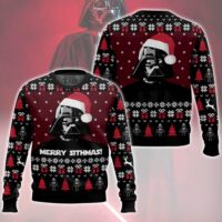 Hooktab Merry Xmas Darth Vader Star Wars Ugly Christmas Sweater