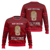 Hooktab Merry Xmas Filthy Animal Home Alone Ugly Christmas Sweater
