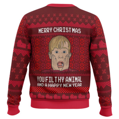 Hooktab Merry Xmas Filthy Animal Home Alone Ugly Christmas Sweater