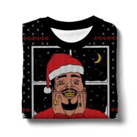 Hooktab Merry Xmas Home Malone Ugly Christmas Sweater