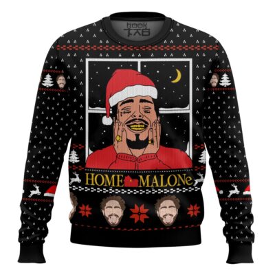 Merry Xmas Home Malone Ugly Christmas Sweater