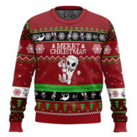 Hooktab Merry Xmas Jack Skellington Ugly Christmas Sweater