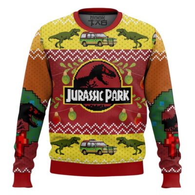 Merry Xmas Jurassic Park Ugly Christmas Sweater