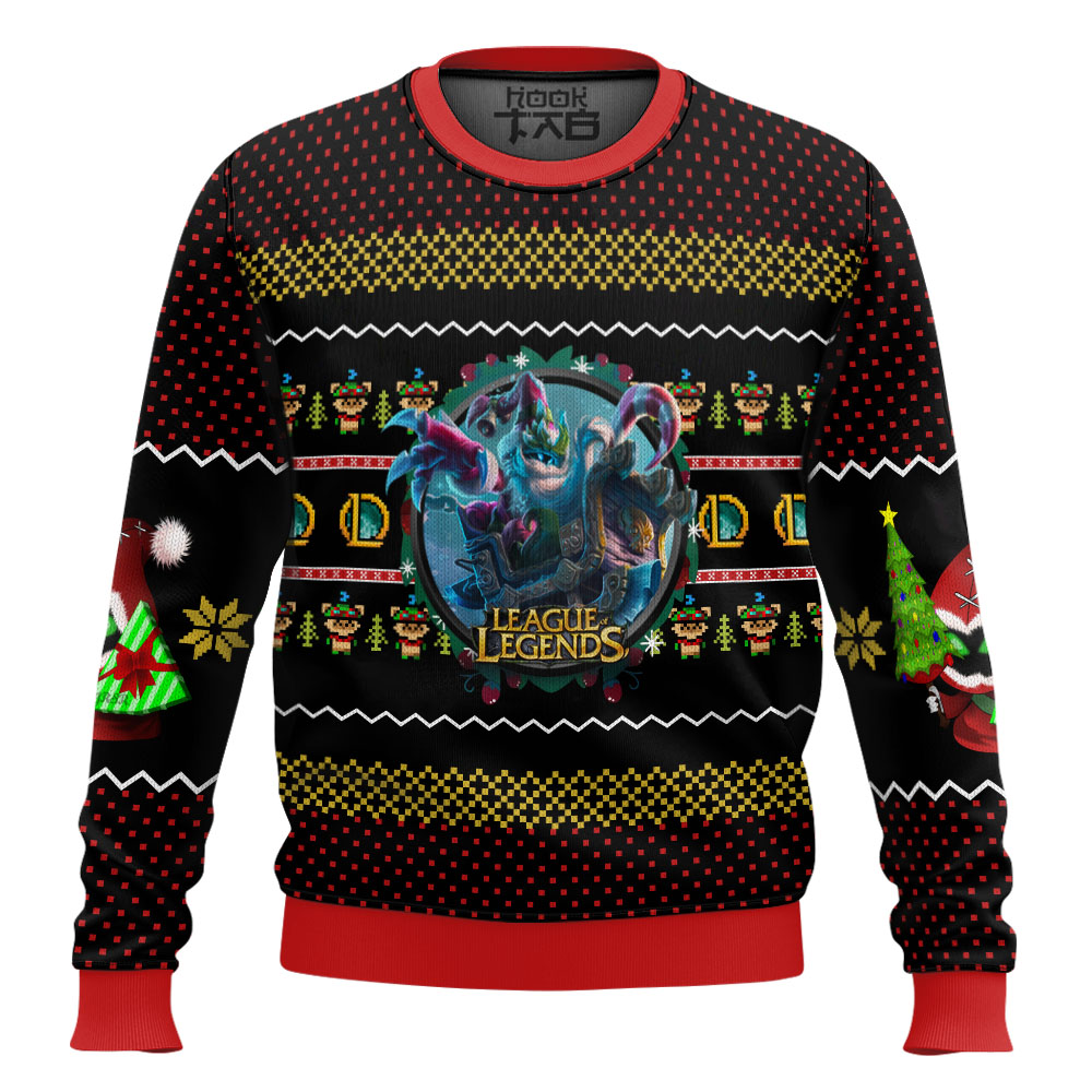 Hooktab Merry Xmas League Of Legends Ugly Christmas Sweater Hooktab Merry Xmas League Of Legends Ugly Christmas Sweater