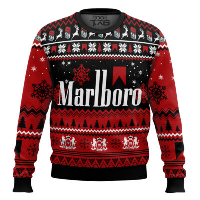 Merry Xmas Marlboro Cigarette Ugly Christmas Sweater