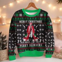 Hooktab Merry Xmas Peaky Blinders Ugly Christmas Sweater