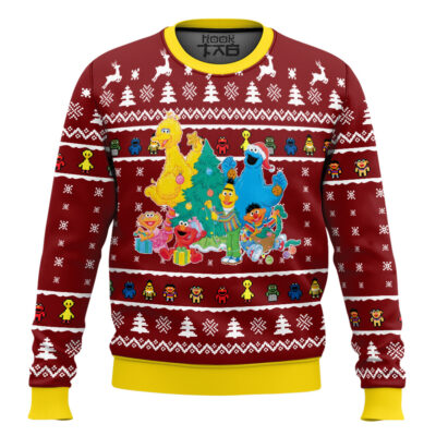 Merry Xmas Sesame Street Ugly Christmas Sweater
