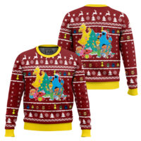Hooktab Merry Xmas Sesame Street Ugly Christmas Sweater