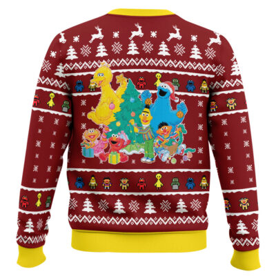 Hooktab Merry Xmas Sesame Street Ugly Christmas Sweater