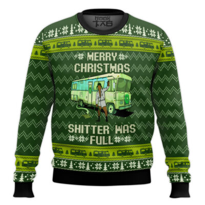 Merry Xmas Shitter Was Full National Lampoon's Vacation Ugly Christmas Sweater