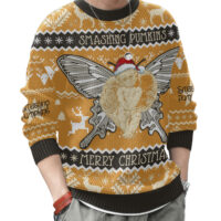 Hooktab Merry Xmas Smashing Pumpkins Ugly Christmas Sweater