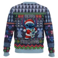 Hooktab Merry Xmas Stitch Santa Lilo And Stitch Ugly Christmas Sweater