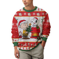 Hooktab Merry Xmas The Charlie Brown and Snoopy Show Ugly Christmas Sweater