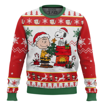 Merry Xmas The Charlie Brown and Snoopy Show Ugly Christmas Sweater