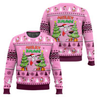 Hooktab Merry Xmas The Cowardly Dog Ugly Christmas Sweater