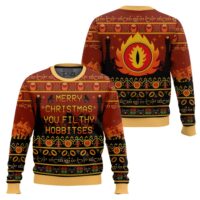 Hooktab Merry Xmass You Filthy Hobbitses The Lord Of The Rings Ugly Christmas Sweater