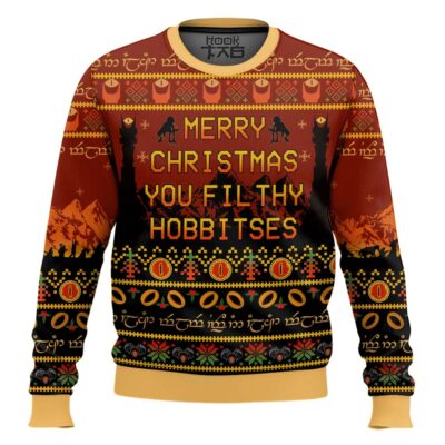Merry Xmass You Filthy Hobbitses The Lord Of The Rings Ugly Christmas Sweater