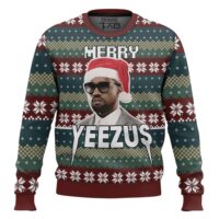 Hooktab Merry Yeezus Kanye West Ugly Christmas Sweater