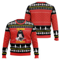Hooktab Mia Wallace Goddamn Pulp Fiction Ugly Christmas Sweater