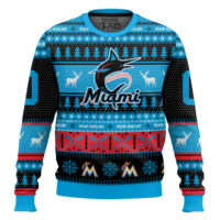 Hooktab Miami Marlins - Custom Name And Number Ugly Sweater