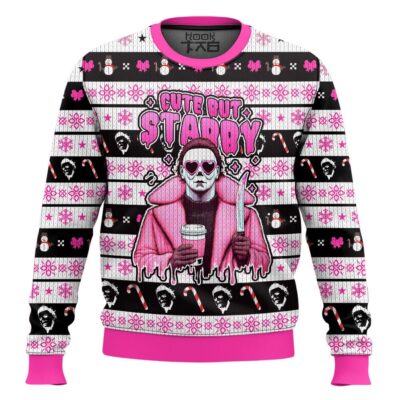 Michael Myers Cute But Stabby Ugly Christmas Sweater