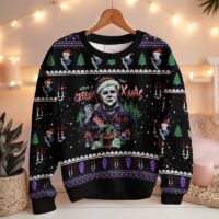 Hooktab Michael Myers Have A Creepy Xmas Ugly Christmas Sweater