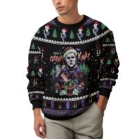 Hooktab Michael Myers Have A Creepy Xmas Ugly Christmas Sweater
