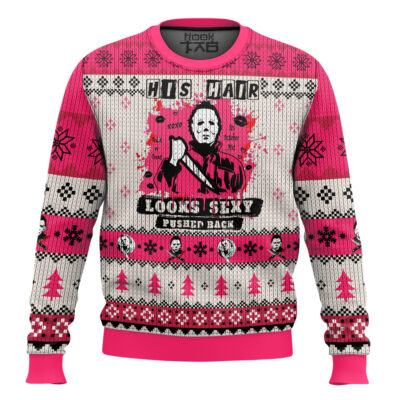 Michael Myers His Hair Looks Sexy Pushed Back Ugly Christmas Sweater