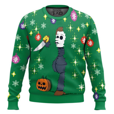 Michael Myers In The Bush Ugly Christmas Sweater