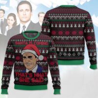 Hooktab Michael Scott Santa Is Coming The Office Ugly Christmas Sweater