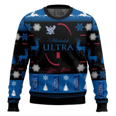 Michelob Ultra - Custom Name Ugly Christmas Sweater