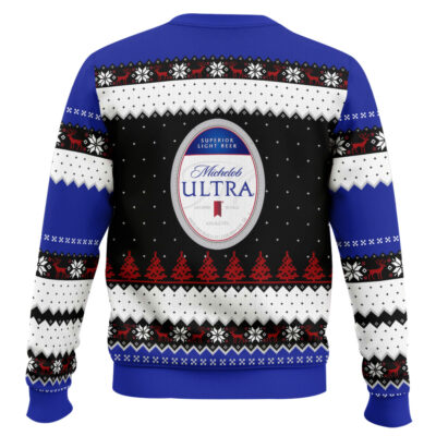 Hooktab Michelob Ultra Beer It’s Not A Dad Bod It’s A Father Figure Ugly Christmas Sweater