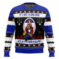 Hooktab Michelob Ultra Beer It's Not A Dad Bod It's A Father Figure Ugly Christmas Sweater
