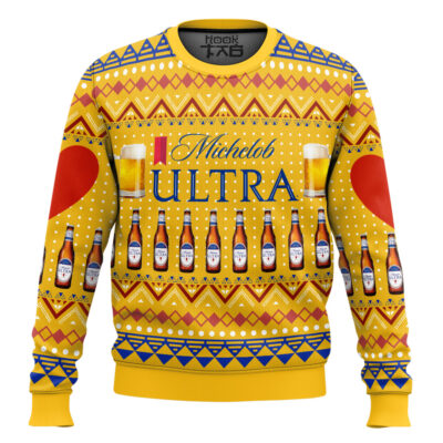 Michelob Ultra Beer Ugly Christmas Sweater